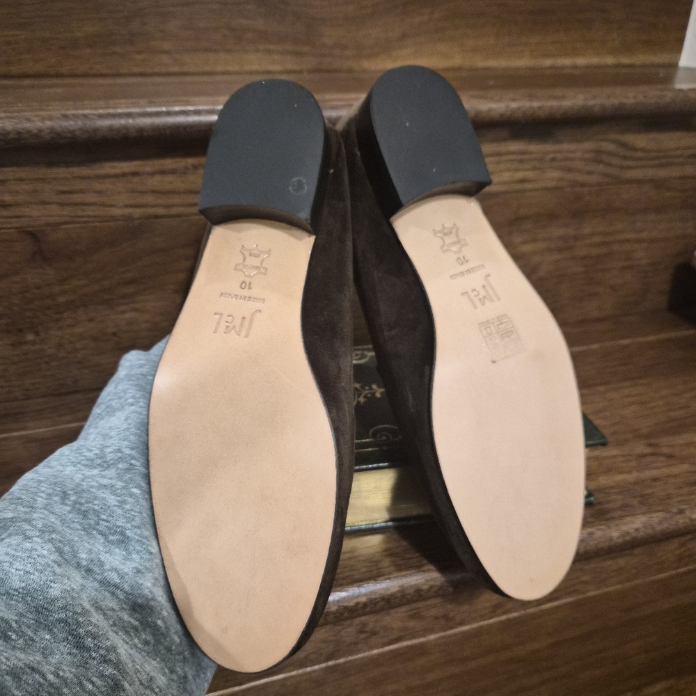 J. Mclaughlin Velvet Brown Loafer Flats Shoes Sz 10 - Picture 6 of 11